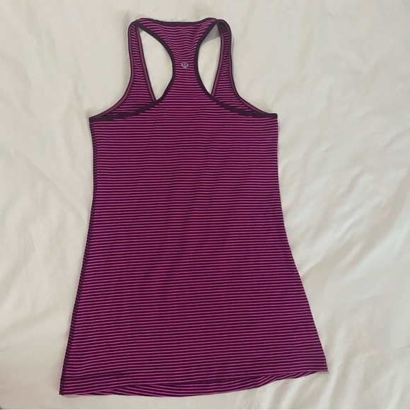 🎈LULULEMON Cool  Racerback Tank
Hyper Stripe Raspberry Glo Pink Plum - Picture 3 of 5